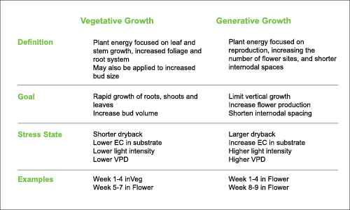Crop Steerig - Vegatative vs Generative Phases